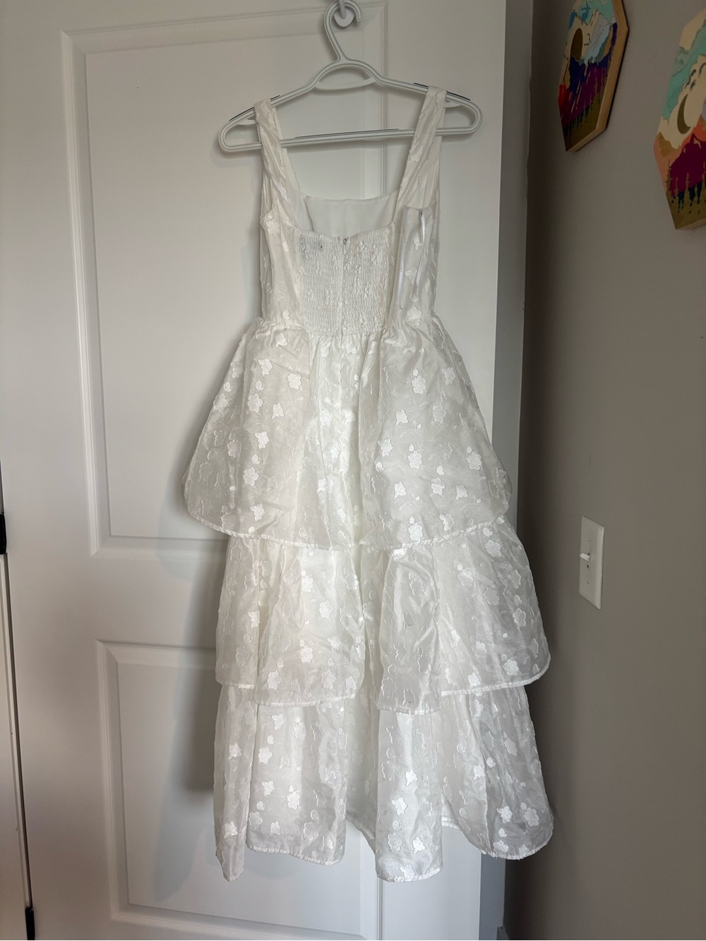 Lulu's White Tiered Floral Lace Maxi Dress - Picture 2 of 2